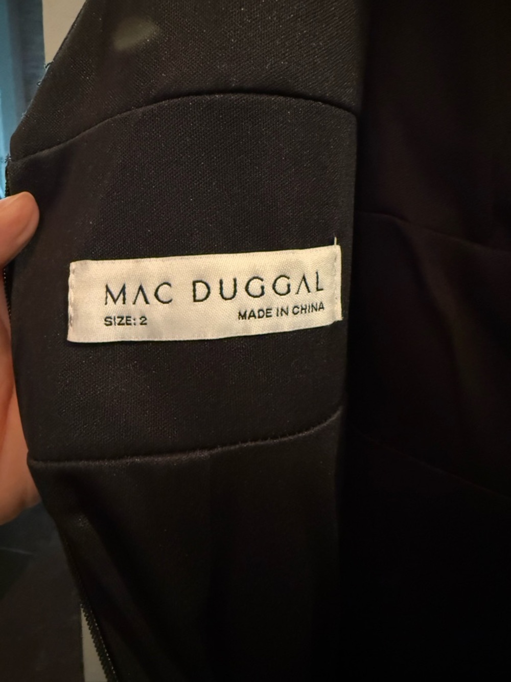 Mac Duggal Black Gown with Bow Accent - Picture 3 of 6
